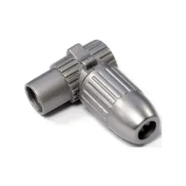 Conector antena coaxial hembra acodado metalico axil