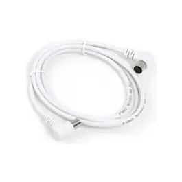 Cable antena conectores acodados 1,5m blanco axil