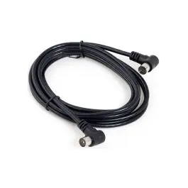 Cable antena conectores acodados 2,5m negro axil