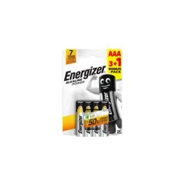 Pila alcalina 1,5v lr03 aaa power pack 4 (3+1) energizer
