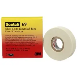 Cinta de reparacion fibra vidrio altas temperaturas (9 rollos) 33 m x 25 mm x 0.18 mm 3m