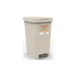 Cubo basura con pedal 25 lt-beige tatay