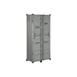 Botellero Industrial Metal y MDF Container Gris MB-217355