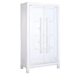 Armario de Madera de Olmo Blanco 2 Puertas MB-226324