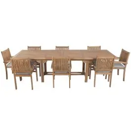 Comedor de Jardín de Teca con 8 Sillas MB-224648