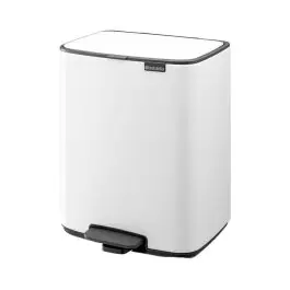 Cubo de Basura con Pedal 12L Blanco Brabantia BO 236907 - Menaje