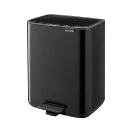 Cubo de Basura con Pedal 12L Matt Black Brabantia BO 238000 - Menaje
