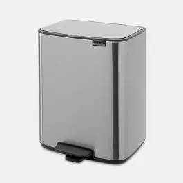 Cubo de Basura con Pedal 12L Matt Steel Fingerprint Proof Brabantia BO 238048 - Menaje