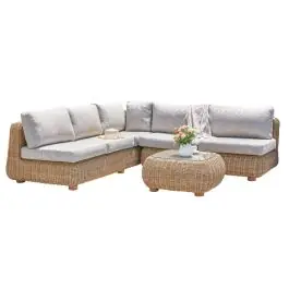 Rinconera de Jardín en Ratán Sintético y Aluminio MB-224517