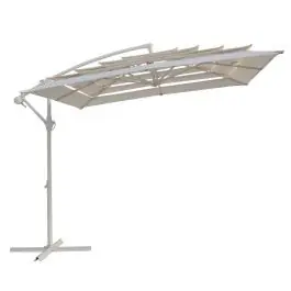 Parasol Blanco 250 cm con Base de Acero MB-224545