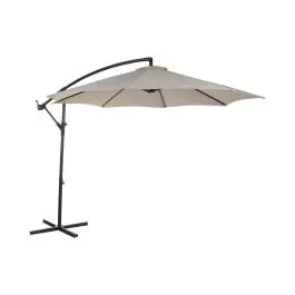 Parasol Giratorio 360º Beige 300 cm con Protección UV y Base MB-224570
