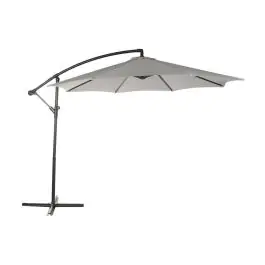 Parasol Giratorio 360º Gris 300 cm con Protección UV y Base MB-224571