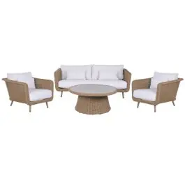 Conjunto de Jardín Ratán Sintético Blanco MB-221511