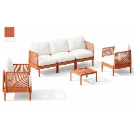 Conjunto de Jardín en Polipropileno Color Terracota MB-224150