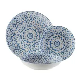 Vajilla de Porcelana 18 Piezas LOLA Azul 22590052 - Menaje