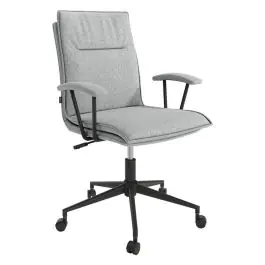 Silla de Escritorio Giratoria Tapizada Gris BONN - Sillas