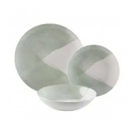 Vajilla de Porcelana 18 Piezas Diseño Picnic Verde 26,5 cm 22990006 - Menaje