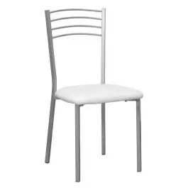 Silla Metálica de Cocina Tapizada en Polipiel - Sillas