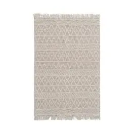 Alfombra de Salón Tejido Color Crema 160x230 cm 612739 - Decoración