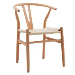 Silla de Comedor de Madera Natural con Asiento de Cuerda DAISY - Sillas