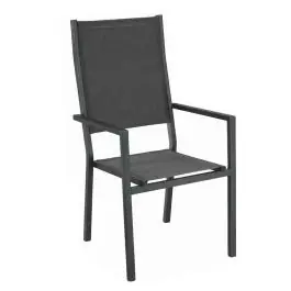 Silla de Jardin de Aluminio y Textilen Antracita SEYTON - Estancias