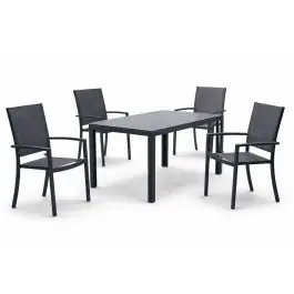 Comedor de Jardín en Aluminio Antracita SEYTON - Estancias