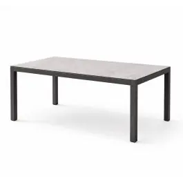 Mesa de Jardín Antracita de Aluminio y Cristal Cerámico RUMANIA - Estancias