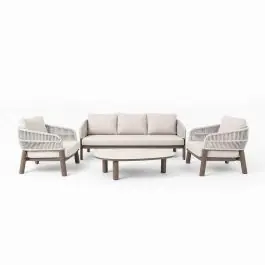 Composición de Jardín Aluminio Taupe con Cuerda Beige CARPIO - Estancias