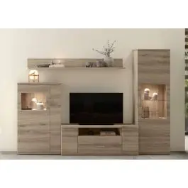 Composición de Salón Moderna en Roble Natural KRONOS.5 601 - Estancias