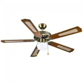 Ventilador de techo FM 132 cm 5 aspas madera con luz VTCLASSIC130 - Climatización