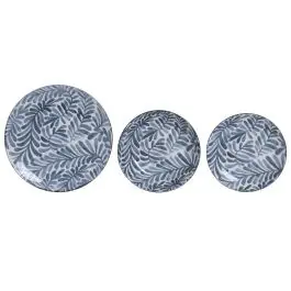 Vajilla de Porcelana 18 Piezas Diseño de Hojas Color azul PC-228231