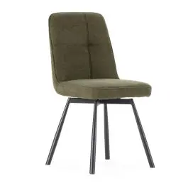 Silla de Comedor Giratoria Tapizada con Patas de Metal TIRSA - Sillas