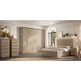 Composición de Dormitorio en Roble Natural KRONOS 5 N 808 - Estancias
