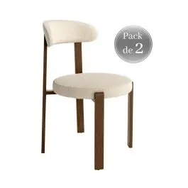 Juego de 2 Sillas de Comedor Tapizada Champán CASPER CG2282CH