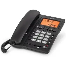 Teléfono Fijo SPC Office ID2 Negro con Pantalla Iluminada - TV y Electrónica