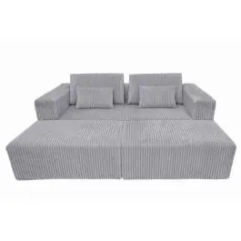 Sofá Cama Modular Tapizado en Pana Acanalada MB-226664