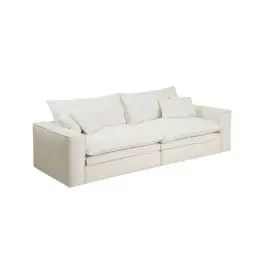 Sofá de Lino con Relleno de Pluma Color Beige MB-228530
