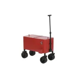 Nevera Portátil Metálica con Ruedas Todoterreno Roja MB-224498