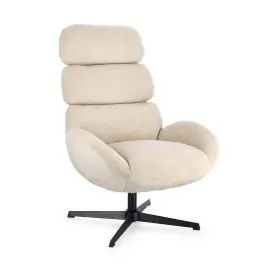 Sillón Giratorio Tapizado en Tejido Perla VIOLANTE 0733506 - Sillones