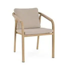 Silla de Jardín con Cojines y Cuerda Trenzada KALIMERA 0664125 - Sillas