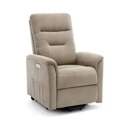 Sillón Relax Power Lift Tapizado en Beige ATLAS - Sillones