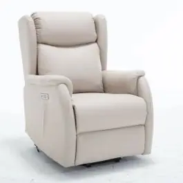 Sillón Relax Power Lift Tapizado en Gris FRANCIA - Sillones