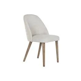 Silla de Comedor Tapizada Beige con Patas de Fresno MB-221652