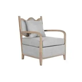 Sillón Tapizado en Poliéster Gris Claro de Abeto MB-203397