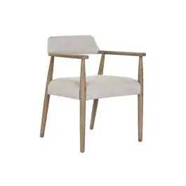 Silla de Comedor Tapizada en Poliéster y Fresno Decapé MB-216494