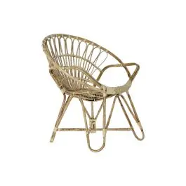 Silla de Jardín de Ratán Natural con Reposabrazos MB-182515