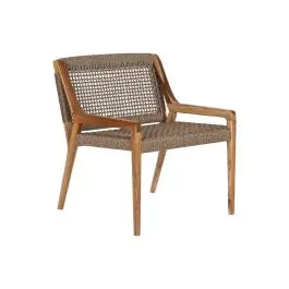 Silla de Teca y Fibra Sintética Marrón MB-221572