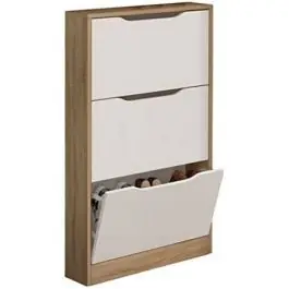 Zapatero 3 puertas en color blanco modelo Champion - Muebles