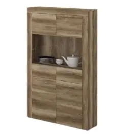 Vitrina baja 177x100cm modelo TEXAS en color cañón - Muebles