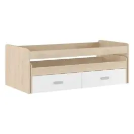 Cama Compacta con 2 Cajones color Blanco CHAMPION - Estancias